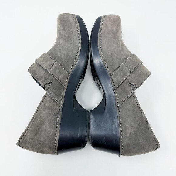 Dansko Gray Suede Closed Back Clogs Comfort Shoes Size EU 41/US Size 10.5-11 EUC - Picture 5 of 10